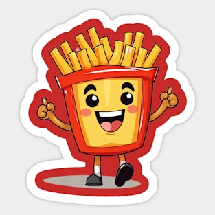 kawaii french fries T-Shirt cute potatofood Sticker